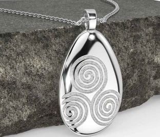 White Gold Celtic Necklace