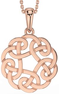 Rose Gold Silver Celtic Necklace