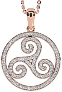 Diamant Rose Gold keltisch Halskette