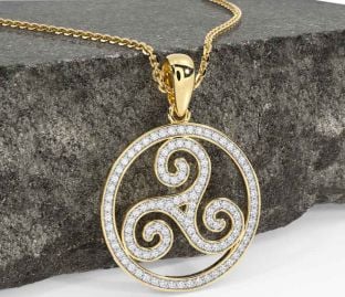 Diamond Gold Celtic Necklace