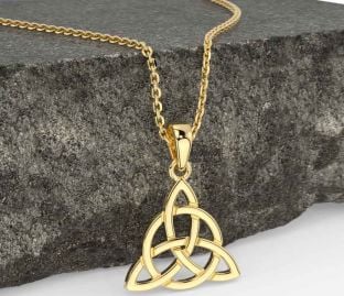 Gold Silver Celtic Trinity Knot Necklace