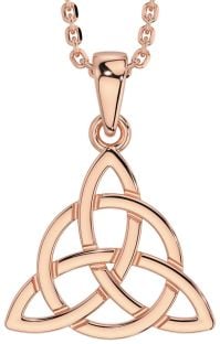 Rose Gold Celtic Trinity Knot Necklace