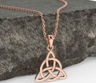 Rose Gold Celtic Trinity Knot Necklace