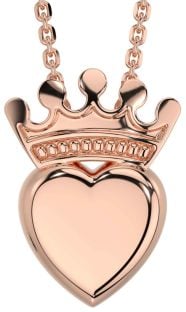 Rose Gold Silber Claddagh Halskette