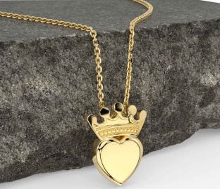 Gold Silver Claddagh Necklace