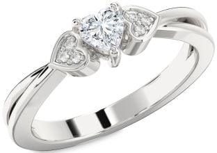Diamond White Gold Heart Promise Ring