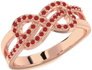Ruby Rose Gold Infinity Ring