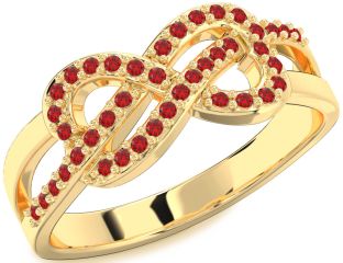 Ruby Gold Infinity Ring