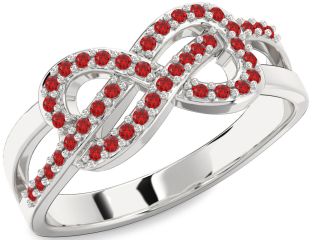 Ruby Platinum Infinity Ring
