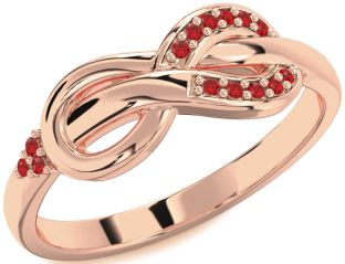 Ruby Rose Gold Infinity Ring