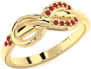 Ruby Gold Infinity Ring