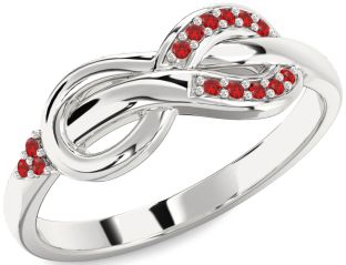 Ruby Platinum Infinity Ring