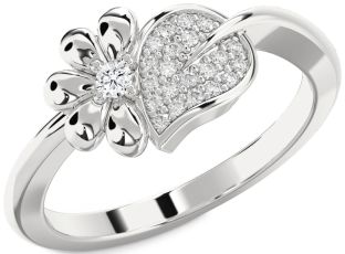 Diamond Platinum Daisy Ring