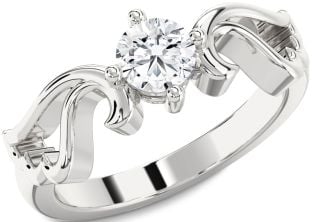 Diamond Platinum Wings Ring