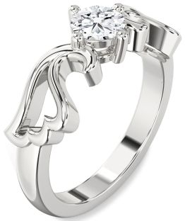 Diamond Platinum Wings Ring
