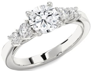 Diamond White Gold Round Engagement Ring