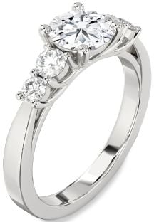 Diamond White Gold Round Engagement Ring