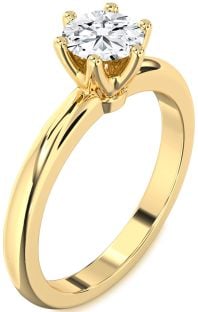 Diamond Gold Round Solitaire Engagement Ring