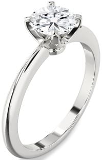 Diamond White Gold Round Solitaire Engagement Ring
