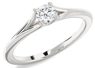 Diamond White Gold Round Promise Ring