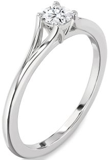 Diamond White Gold Round Promise Ring