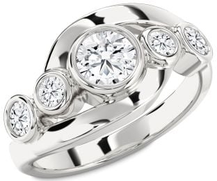 Diamond Platinum Round Engagement Ring