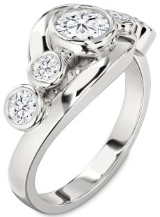 Diamond Platinum Round Engagement Ring