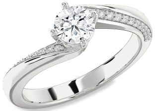 Diamond Platinum Round Solitaire Engagement Ring