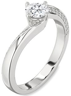 Diamond Platinum Round Solitaire Engagement Ring