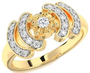 Diamond Gold Round Promise Ring