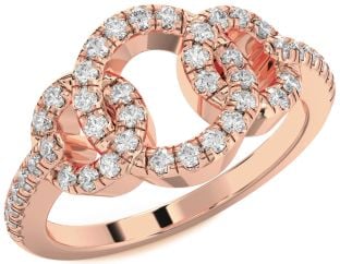 Diamond Rose Gold Infinity Circle Ring