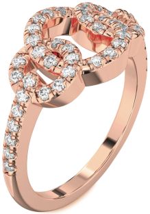 Diamond Rose Gold Infinity Circle Ring