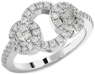 Diamond Platinum Infinity Circle Ring