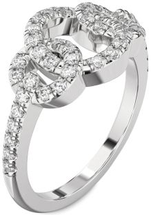 Diamond Platinum Infinity Circle Ring
