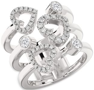 Diamond Platinum Heart Ring