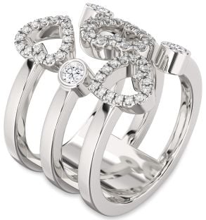 Diamond Platinum Heart Ring