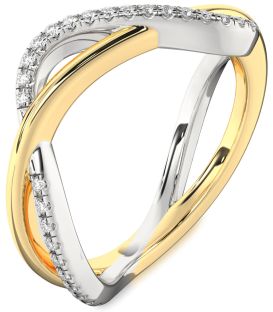 Diamond Platinum & Yellow Gold Infinity Ring