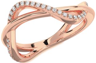 Diamond Rose Gold Infinity Ring