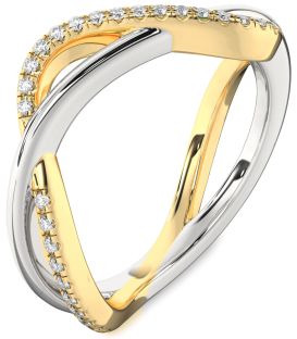 Diamond Platinum & Yellow Gold Infinity Ring