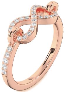 Diamond Rose Gold Infinity Ring