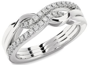 Diamond White Gold Infinity Round Ring