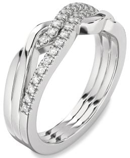 Diamond White Gold Infinity Round Ring