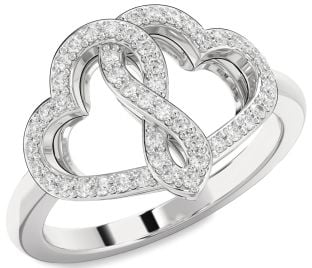 Diamond Platinum Heart Infinity Ring