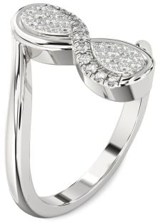 Diamond Platinum Infinity Round Ring