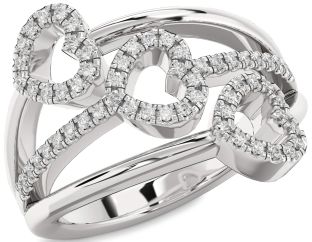 Diamond Platinum Heart Ring