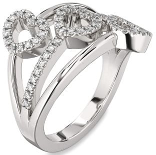 Diamond Platinum Heart Ring