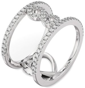 Diamond Platinum Heart Infinity Ring