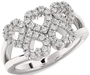Diamond Platinum Heart Ring