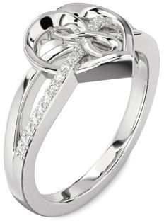 Diamond Platinum Heart Infinity Ring