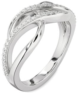 Diamond Platinum Infinity Round Ring